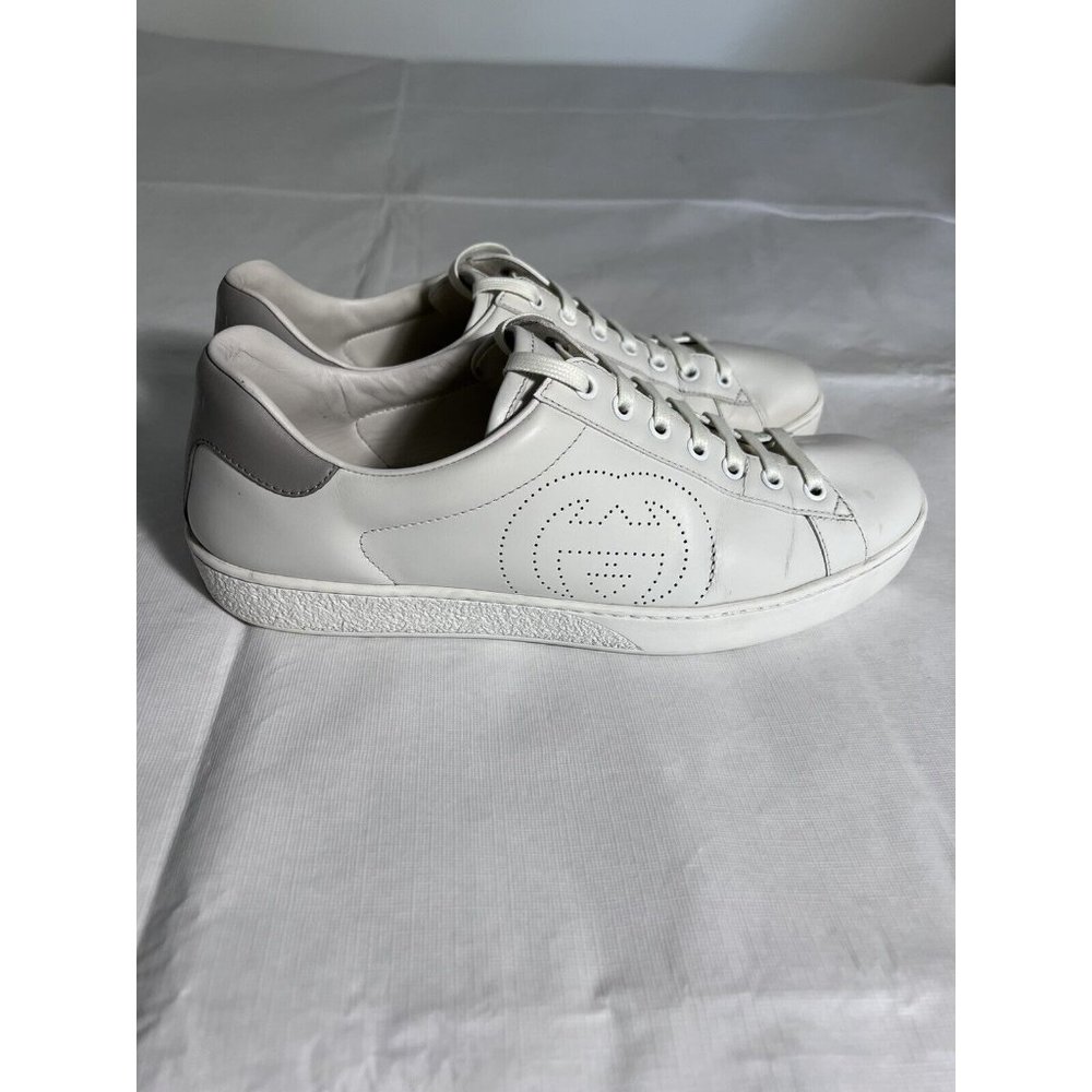Gucci Ace Interlocking G Mens White Sneakers Size 10 US | 43.5 EU | 9.5 UK/AU - Picture 11 of 16